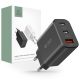 Tech-protect C30W 3-port Network Charger PD 30W QC 3.0 Black