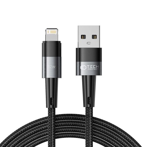 Tech-protect Ultraboost USB-A - Lightning kábel 12W 2.4A 200cm szürke