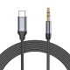 Tech-Protect Ultraboost USB-C/mini Jack 3.5mm Cable 100cm Black