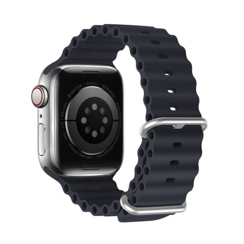 DUX DUCIS Ocean Wave - sport silicone strap for Apple Watch 42/44/45mm graphite