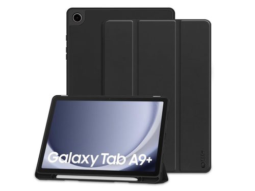 Samsung X210/X215/X216 Galaxy Tab A9+ 11.0 tablet tok (Smart Case) on/off funkcióval, Pencil tartóval - Tech-Protect - fekete (ECO csomagolás)