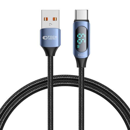 Tech-Protect Ultraboost LED cable USB-A / USB-C 66W 6A 100cm Blue