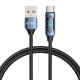 Tech-Protect Ultraboost LED cable USB-A / USB-C 66W 6A 100cm Blue