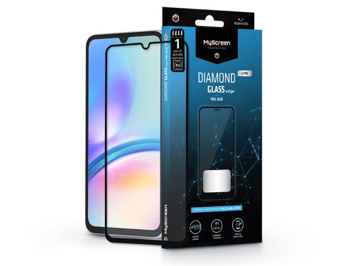 Samsung SM-A055F Galaxy A05/Galaxy A05s edzett üveg képernyővédő fólia - MyScreen Protector Diamond Glass Lite Edge2.5D Full Glue - fekete