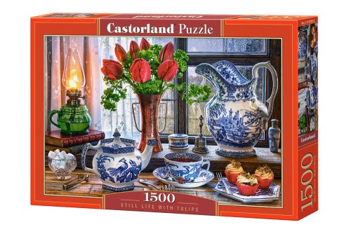 1500 - darabos puzzle Csendélet tulipánokkal