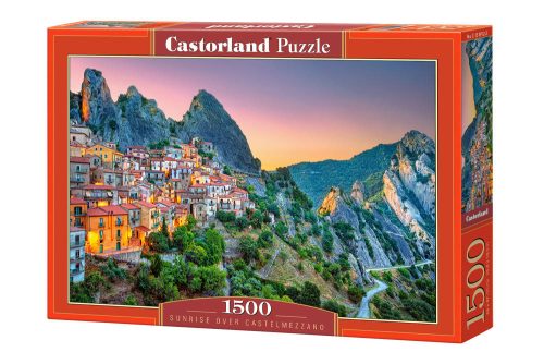 1500 - darabos puzzle Napfelkelte Castelmezzano felett