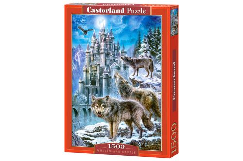 1500 - darabos puzzle Farkasok és kastély