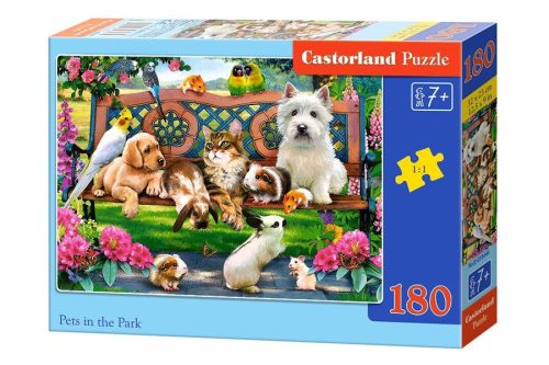 180 darabos puzzle Háziállatok a parkban