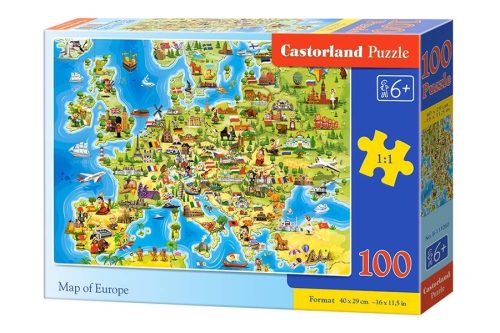 Puzzle 100 db. Európa térképe