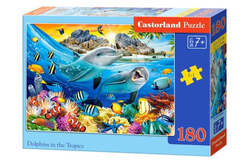 Puzzle 180 db. Delfinek a trópusokon