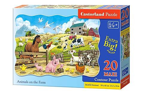 Puzzle 20 db MAX Állatok a farmon