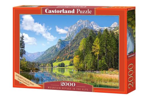 Puzzle 2000 db. Hegyi menedékhely az Alpokban