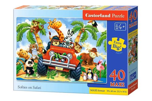 Puzzle 40 db. MAXI Softies on Safari