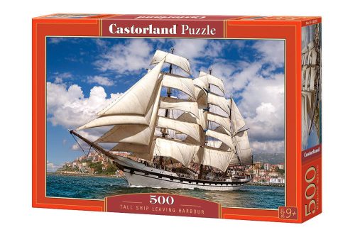 Puzzle 500 db. Kikötőt elhagyó nagyhajó