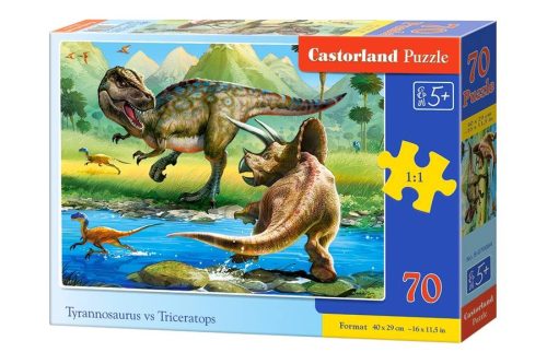 Puzzle 70 db. Tyrannosaurus vs. Triceratops