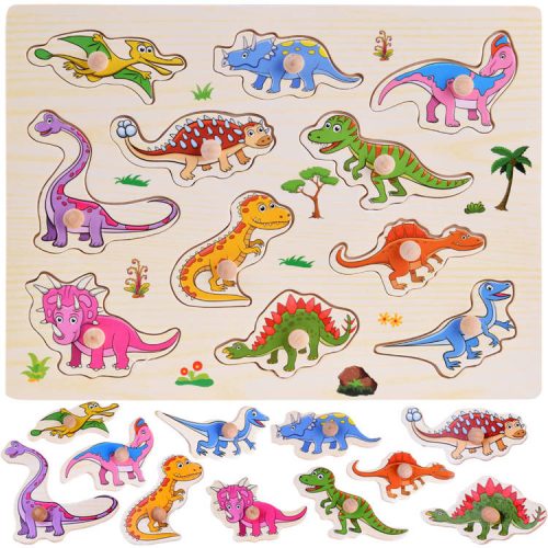 Fa puzzle dinoszauruszok 11 darabos puzzle #4723