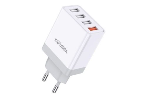 KAKUSIGA KSC-912 YUANDA 4XUSB HÁLÓZATI TÖLTŐ QC3.0 28.5W FEHÉR