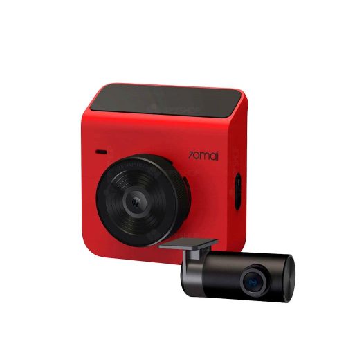 Dash + Rear Camera 70mai A400, 2k, Wi-Fi, 2inch LCD, Red