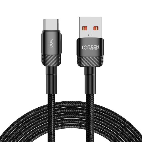 Tech-Protect Ultraboost Evo kábel USB-A -USB-C 100W 5A 300cm fekete