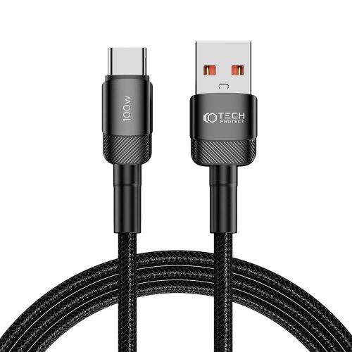 Tech-Protect Ultraboost Evo kábel USB-A - USB-C 100W 5A 200cm fekete