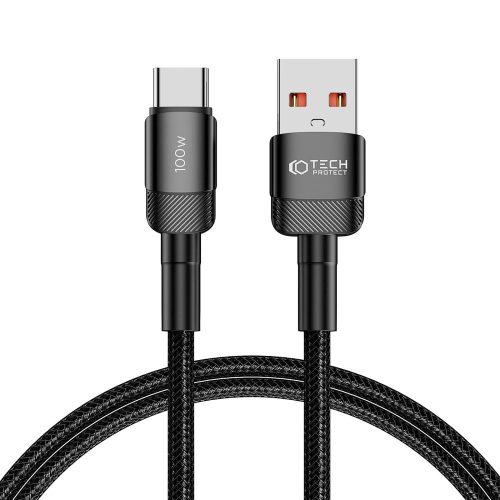 Tech-Protect Ultraboost Evo kábel USB-A - USB-C 100W 5A 100cm fekete