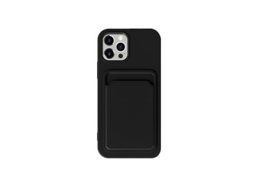 XO K28 IPHONE 15 6.1 KÁRTYATARTÓS TPU TOK FEKETE