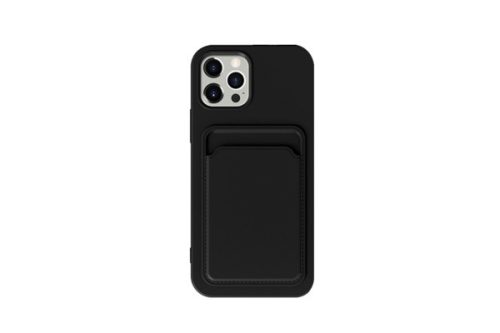 XO K28 IPHONE 15 PLUS 6.7 KÁRTYATARTÓS TPU TOK FEKETE