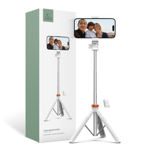 Tech-Protect L03s Bluetooth Selfie Stick Tripod White