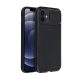 Forcell Carbon Premium hátlap tok,  Apple iPhone 12 / 12 Pro , fekete