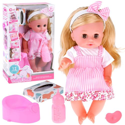 Baby doll long hair potty pacifier talks crying pees ZA4646