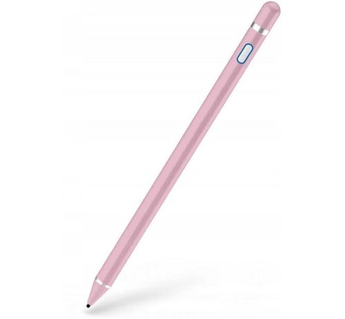 Univerzális toll, műanyag, (bármilyen kapacitív kijelzőhöz), Active Stylus Pen, rózsaszín