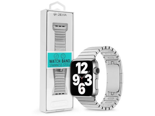 Apple Watch fém szíj - Devia Elegant Series Link Bracelet - 42/44/45/49 mm - ezüst