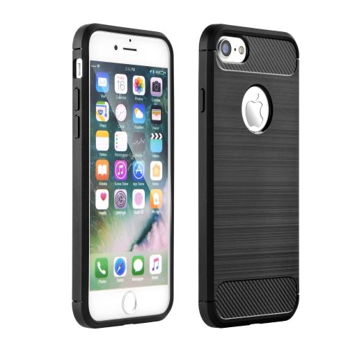 Forcell Carbon Apple iPhone 7/8 Hátlap Tok - Fekete