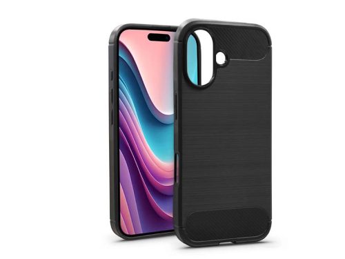 Apple iPhone 16 szilikon hátlap - Carbon - fekete