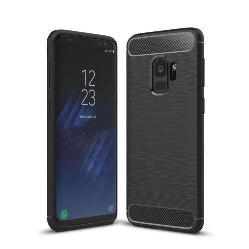 Samsung Galaxy S9 Plus Forcell Carbon hátlap tok fekete