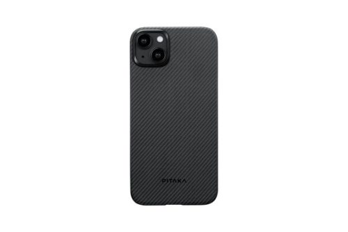 PITAKA MAGEZ CASE 4 IPHONE 15 PLUS 6.7 MAGSAFE KOMPATIBILIS TOK FEKETE-SZÜRKE