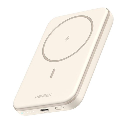 Magnetic Powerbank 5000mAh Ugreen PB560, USB-C, 15W (beige)