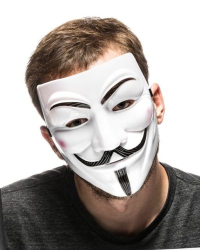 Névtelen maszk, Guy Fawkes, V for Vendetta maszk - WHITE