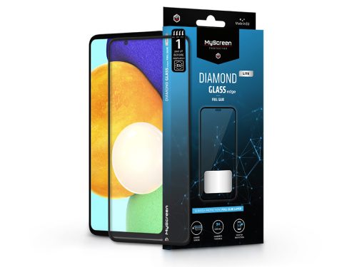 Samsung A525F Galaxy A52/A52 5G/A52s/A53 edzett üveg képernyővédő fólia -       MyScreen   Protector Diamond Glass Lite Edge2.5D Full Glue - black