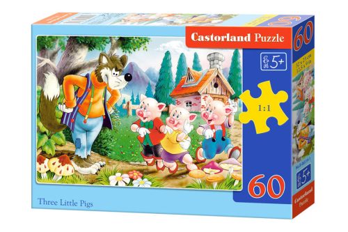 Puzzle 60 db. Három kismalac