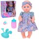 Szett Gumi Baby Doll + kiegészítők + italok + pisi + szemmozgató ZA5154