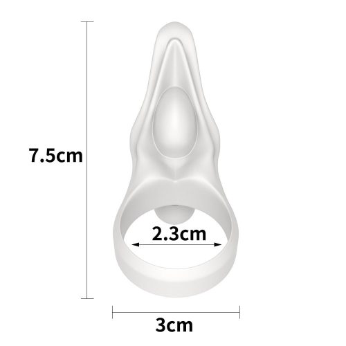 Power Clit Silicone Cockring White