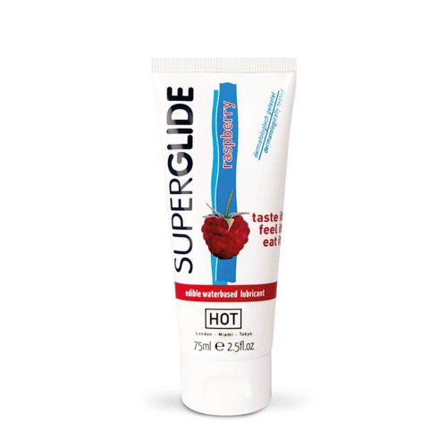 Hot HOT Superglide edible sikosító waterbased - RASPBERRY - 75ml